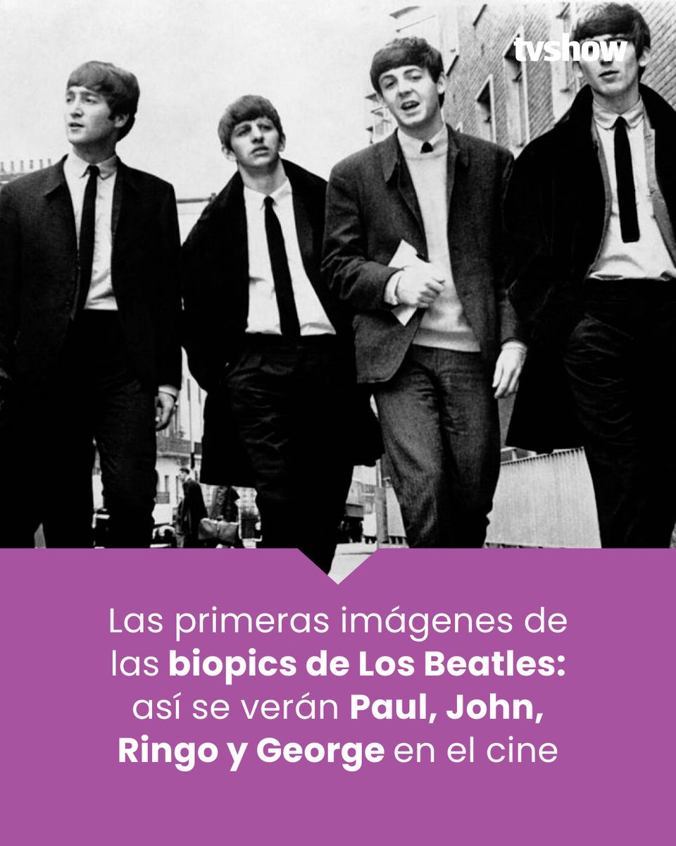 A través de postales en Liverpool, se reveló cómo serán los actores que interpretarán a los Beatles en cuatro biopics dirigidas por Sam Mendes. Se espera las películas estén disponibles en abril de 2028 mrf.lu/Dm9S