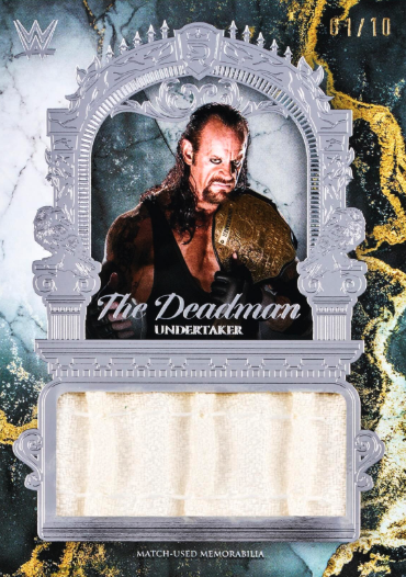 Topps Royalty WWE keeps getting more and more awesome - CASKET CARDS are coming for the Undertaker! The relics are from an event used coffin used in one of the many Casket Matches he did.