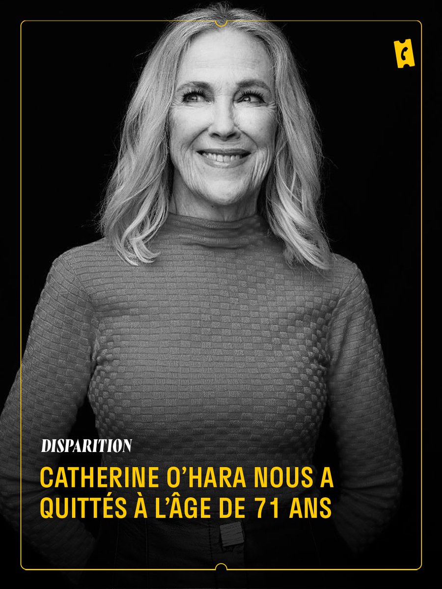 L’actrice Catherine O’Hara nous a quittés aujourd’hui à l’âge de 71 ans 🕊️🥺
Inoubliable dans Maman, j’ai raté l’avion, Beetlejuice ou encore dans Schitt’s Creek, elle avait récemment joué dans la série Apple TV+, The Studio aux côtés de Seth Rogen, rôle pour lequel elle avait