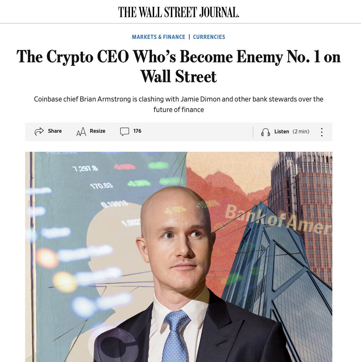 速報⚡】 🇺🇸JPモルガン・チェースCEO ジェイミー・ダイモン氏「🇺🇸ブライアン・アームストロング、お前はくだらないことばかり言っている」  $BTC #仮想通貨 #ダイモン