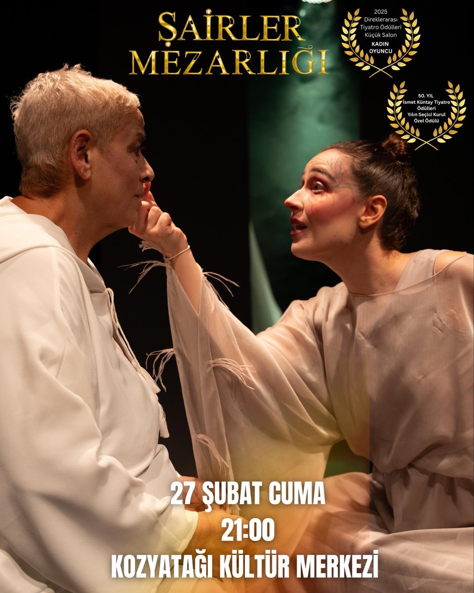 “Demirin sarısını altın görüp
İçtiğimiz sudan değerli sanırken
Bana geçen günü sormayın sakın!”

Biletler 🎫 👇

biletinial.com/tr-tr/tiyatro/…