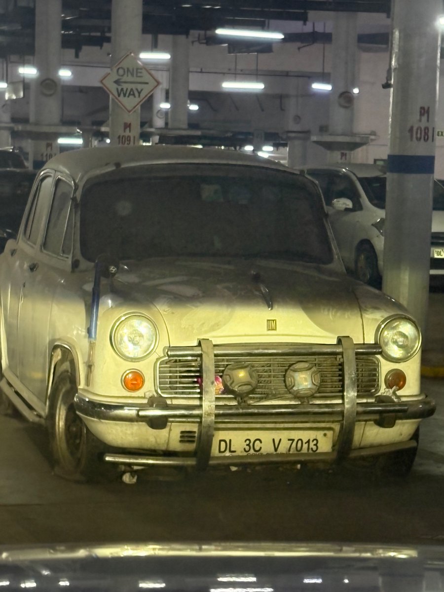 Saw this beauty at Indian Habitat Centre. I guess someone forgot the pillar number to their parking, and now it’s been 30 years !