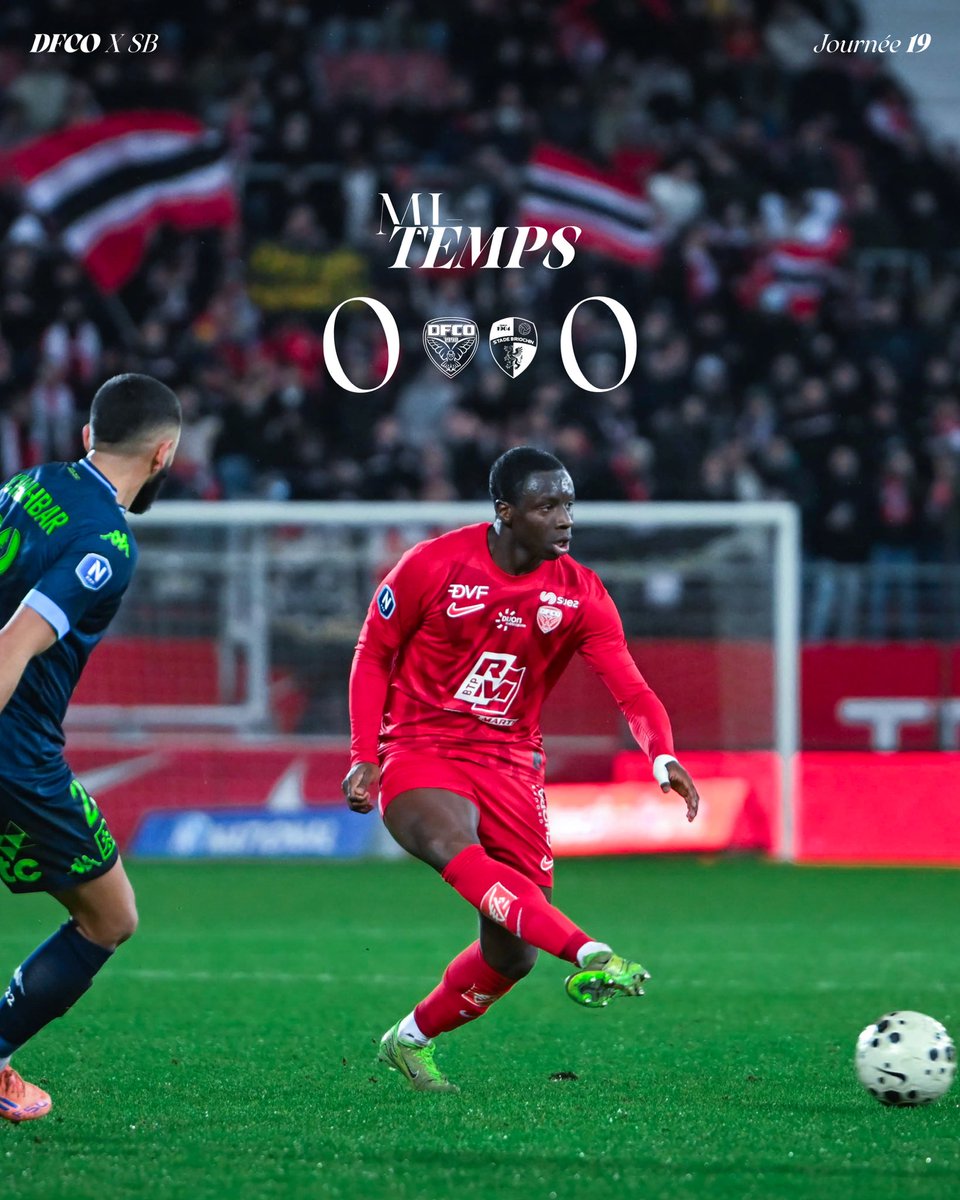 DFCO_Officiel's tweet photo. ⏱️ 45+1’ | C’est la pause, pas de but entre Dijonnais et Briochins au terme des 45 premières minutes.

#DFCOSB | 0-0 https://t.co/oDXSUDdaTn