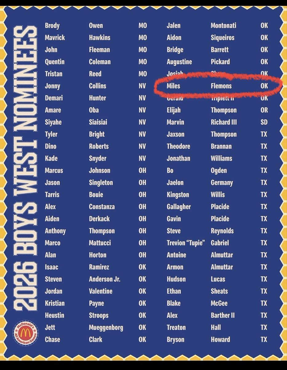 So proud of you <a href="/Miles_fle5/">Miles Flemons</a> 🫂🫶😍congratulations on your 2026 McDonald’s All American nomination all glory to God 🙏 <a href="/Union_Athletics/">Union Athletics</a> <a href="/KCRunGMC/">KC RUN GMC</a> <a href="/DrakeBulldogsMB/">Drake Basketball</a>