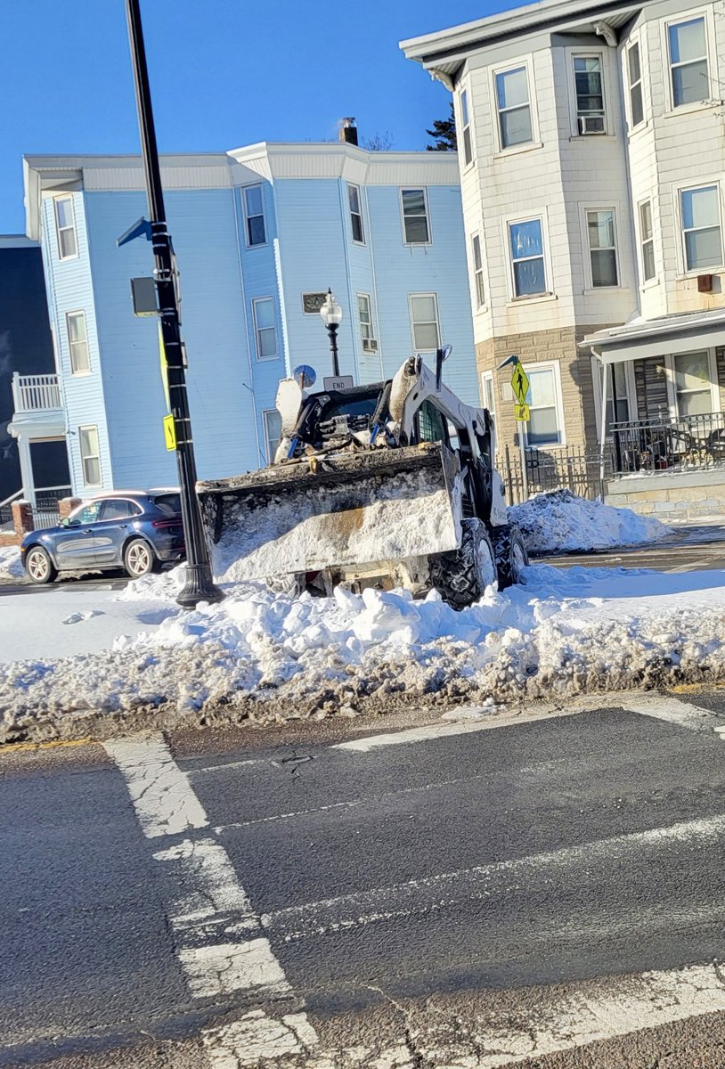 BostonPWD's tweet photo. Over a three-day period, more than 2,300 loads of snow were removed from city streets - totaling over 35,000 cubic yards. And, the work continues…pics below of crews working in #Dorchester, #Roslindale & #SouthBoston ❄️ 🚜 https://t.co/pcnELj8AFG