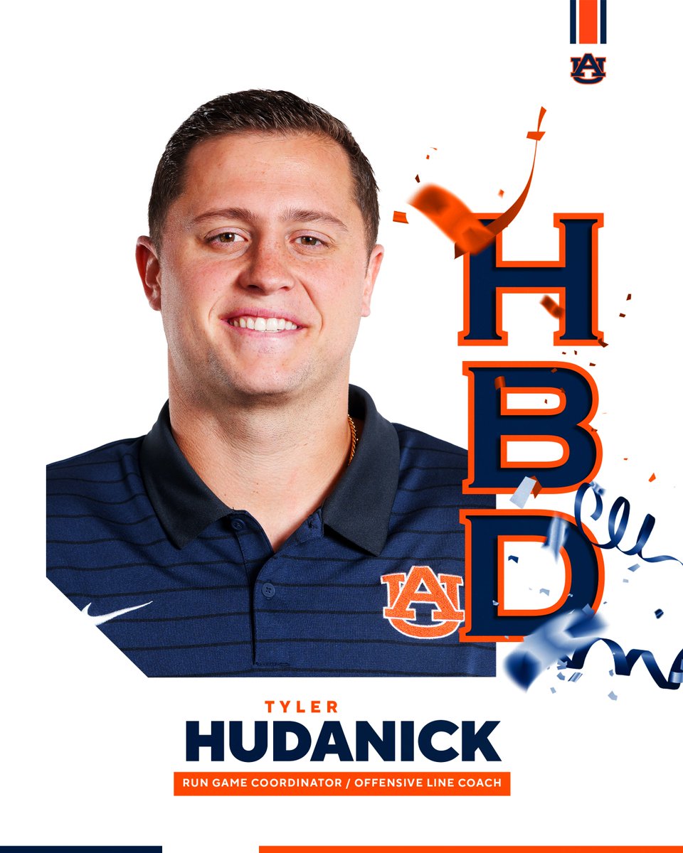 AuburnFootball's tweet photo. Happy Birthday, @CoachHoodie 🎉 https://t.co/ZOQE9QMxuP