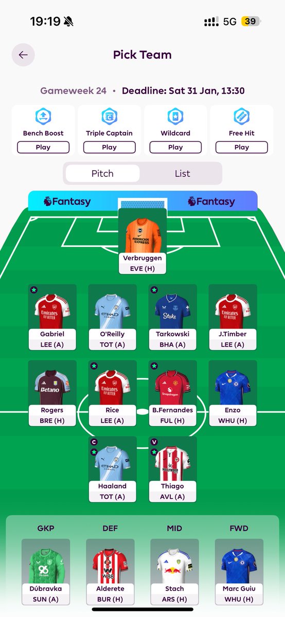 particularmari's tweet photo. thoughts on this week’s team? #FPL https://t.co/Yw1FvPmuVi
