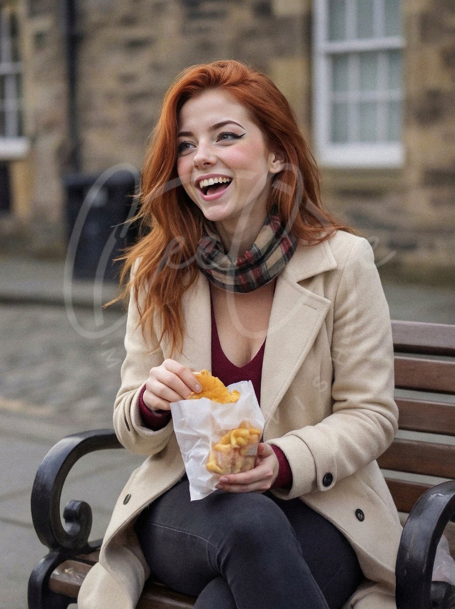 Went oot fer fish an’ chips. 🐟🍟 
Cam back wi’ wee philosophical thochts aboot claes an’ hoo fowk see ye.
Stull maistly jist thinkin’ aboot chips.
#fishandchip