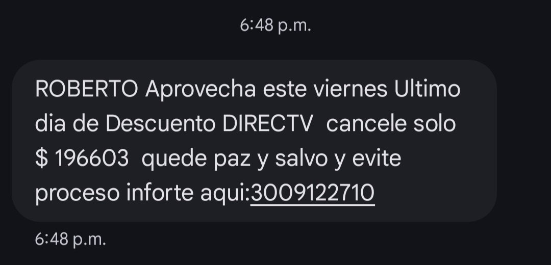 7Control's tweet image. Señores @Superservicios, desde octubre de 2024 la @FiscaliaCol le ordenó a @DIRECTVServicio retirar la deuda a mi nombre por ser una cuenta fraudulenta y retirarme de centrales de riesgo; sin embargo siguen sin acatar la orden y me siguen cobrando y amenazando. Qué procede?