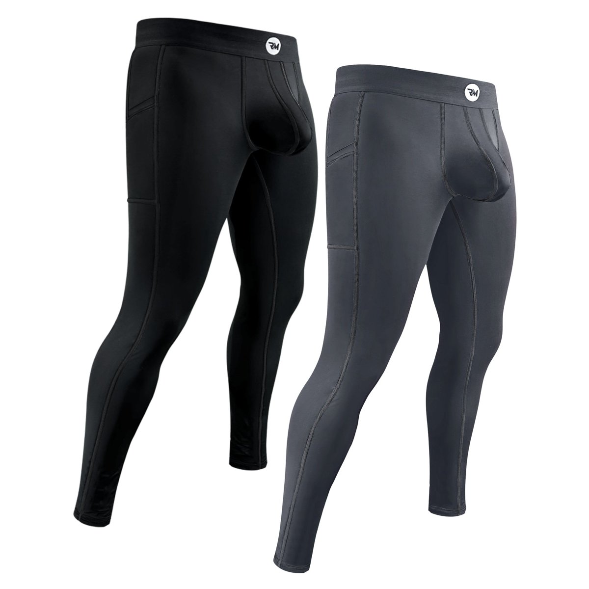 shop's tweet photo. Upgrade your comfort with Real Men Leggings: custom pouch, moisture-wicking, no-roll waistband for all-day support.