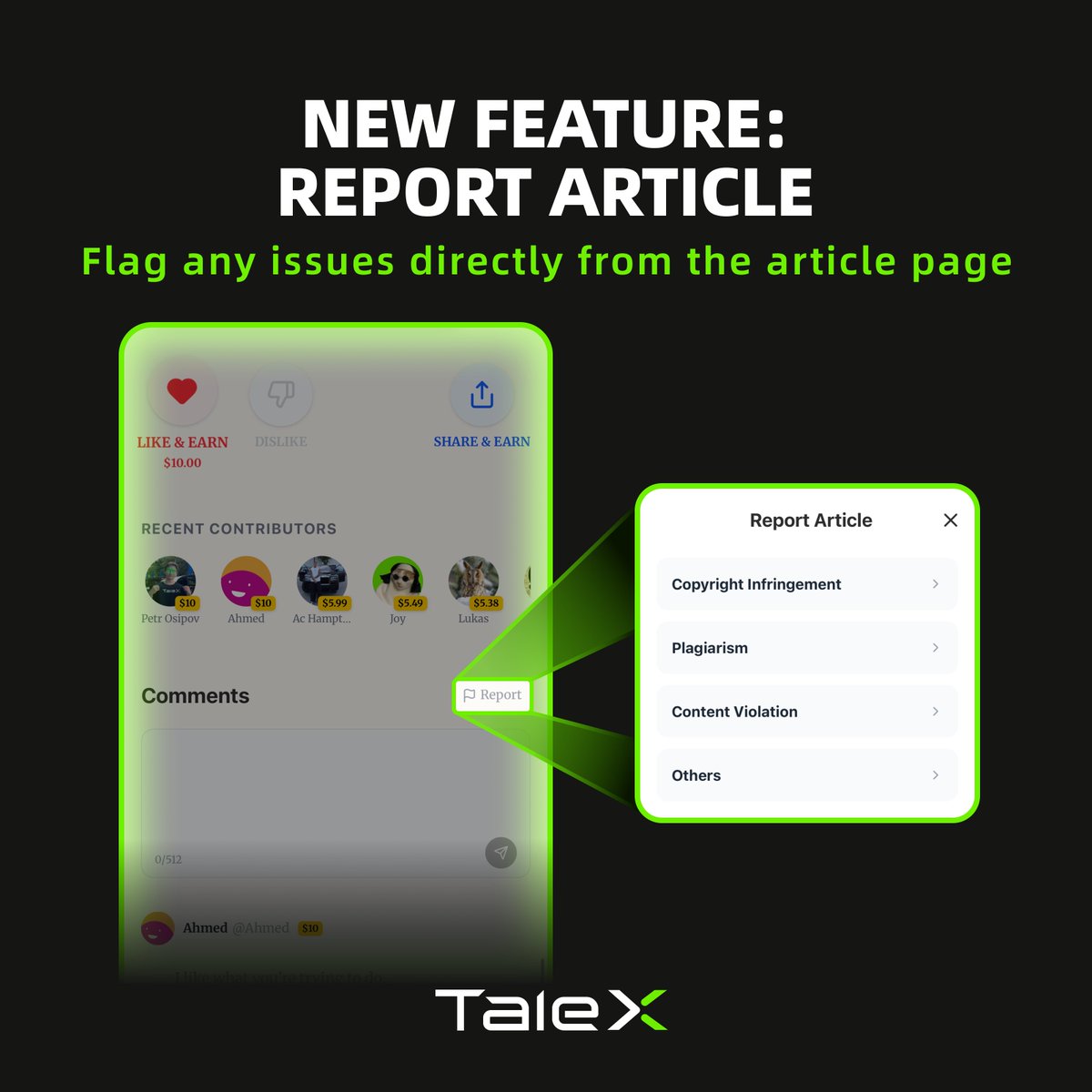 New feature is live on talex.world!

✅ Flag any content-related issues directly from the article page.