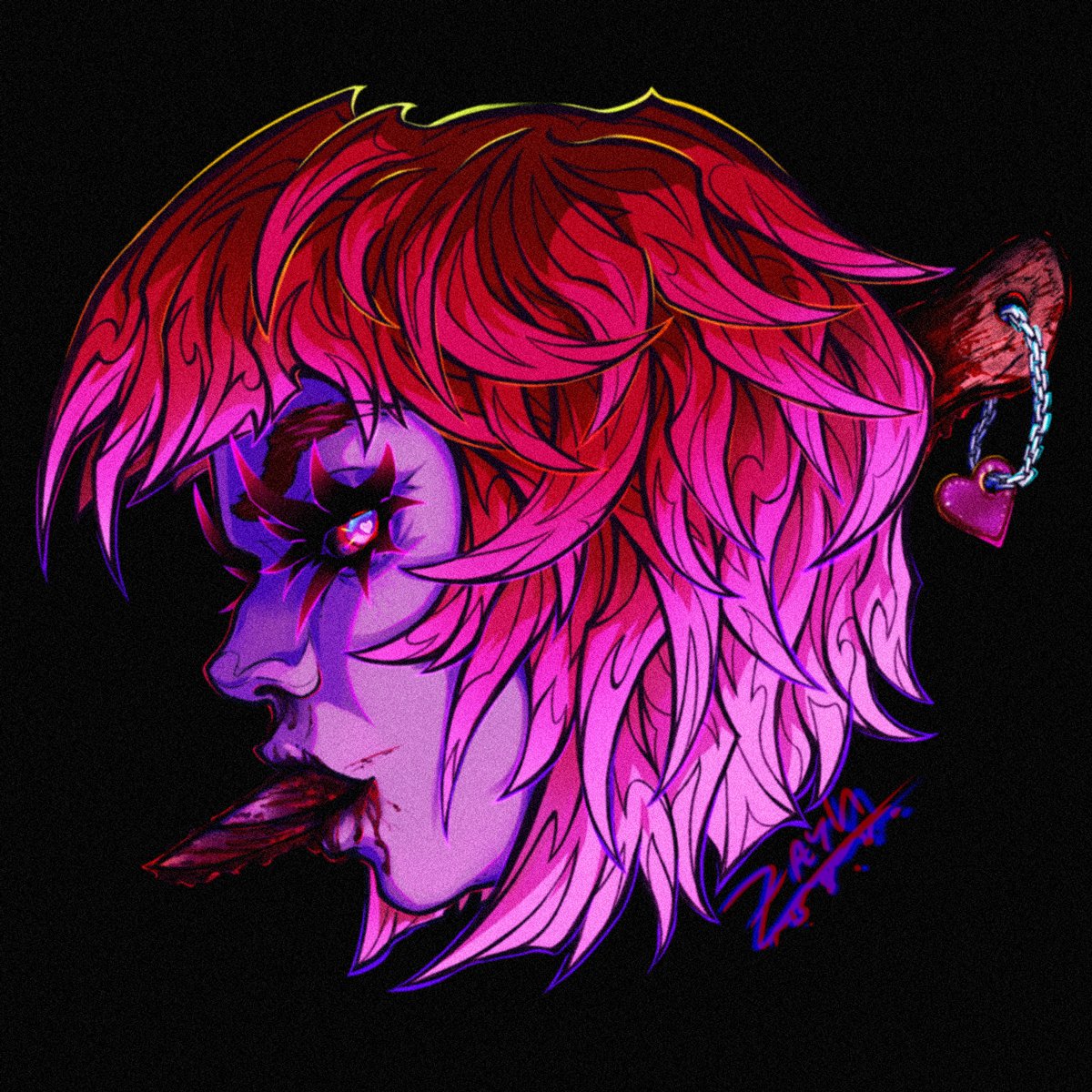 a knife through the head is only mildly annoying, im sure #zaynlaurent #ocart