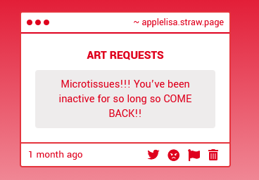 applelisaa's tweet photo. hi !!! i became inactive due to personal reasons and the fact i got harassed for more au content. my tumblr is still plenty active though lol ! https://t.co/e2t4YRKOgr