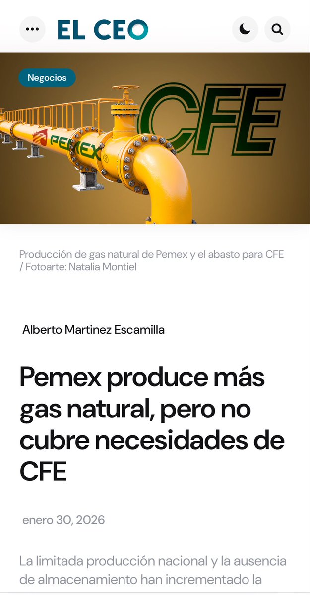 ingcarlosflores's tweet photo. México depende del gas natural importado, no produce, ni almacena.

En México 🇲🇽 se ha privilegiado el control estatal y la construcción de obras innecesarias por encima de inversiones técnicas clave, profundizando una fragilidad que hoy ya es evidente

Mi opinión para @elceo__ https://t.co/J7jadgEqjX