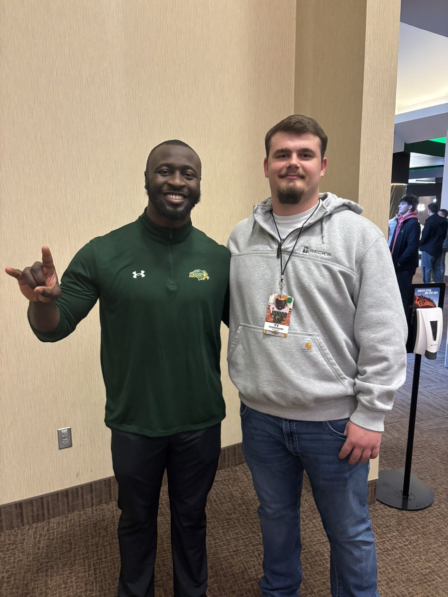 Had an awesome junior day up in Fargo today! Thanks for the tour and information about the program. Looking forward to continuing a great relationship <a href="/CoachLJ38/">Carlton Littlejohn</a> <a href="/CoachChewy80/">Dylan Chmura</a> <a href="/FBCoachLarson/">Dan Larson</a> <a href="/NDSUfootball/">NDSU Football</a> 
<a href="/CoachTimNDSU/">Tim Polasek</a> <a href="/MisterLilly/">Patrick Lilly</a> 
<a href="/Coach_Hoyt/">Logan Hoyt</a> <a href="/BlairFootball/">Blair Bear Football</a> <a href="/BlairYouth/">Blair Youth Football</a>