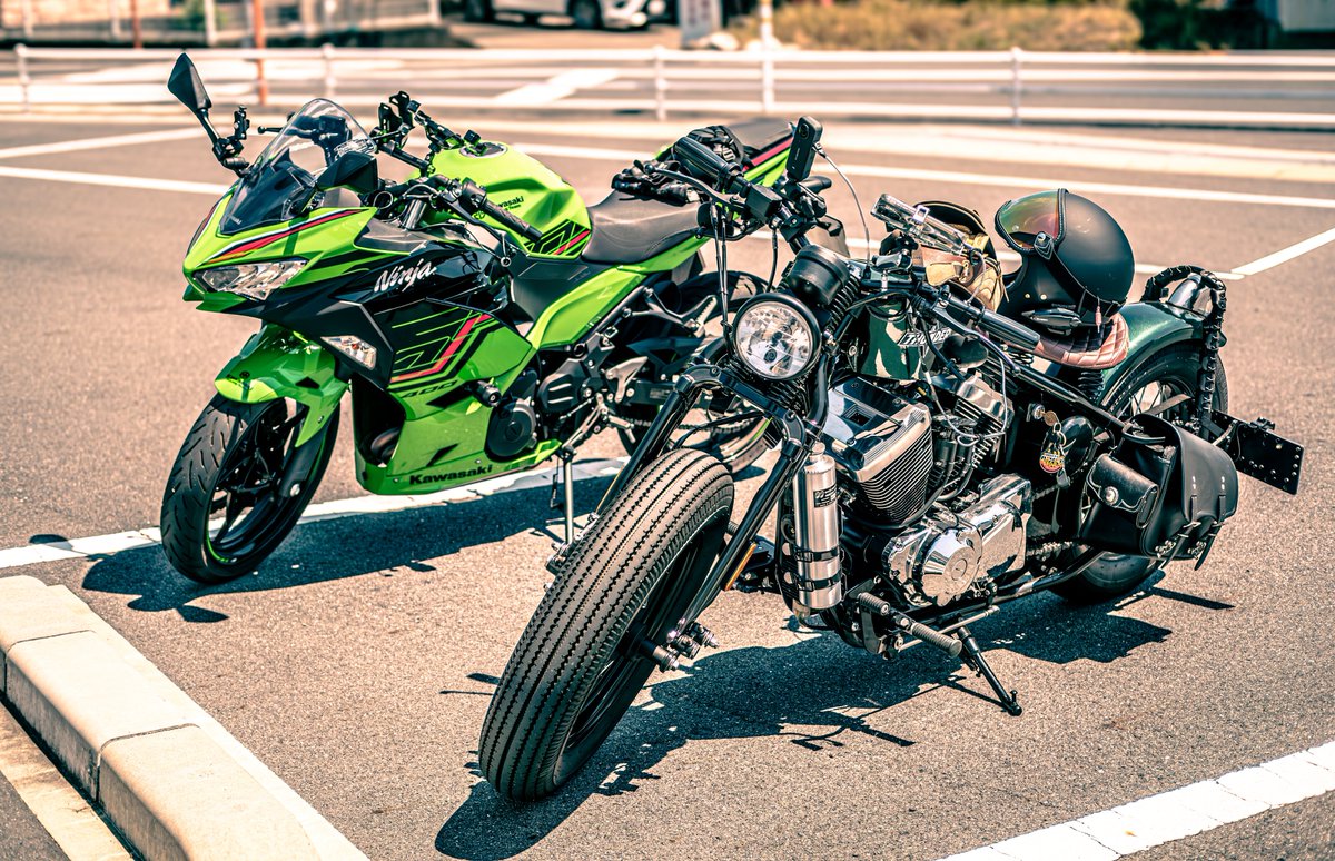 ZX-4RRにしてもninja400にしても基本アホでも乗れるんですよ。 前後に