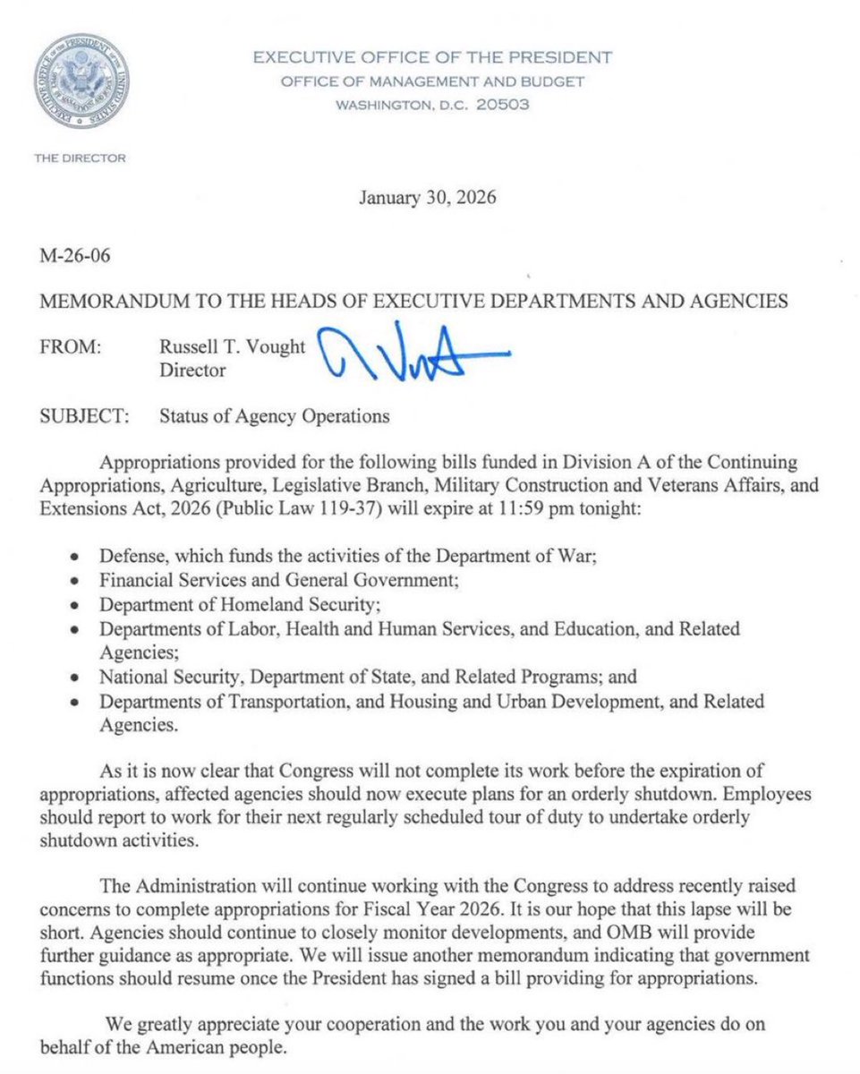 ‼️‼️ Because <a href="/SpeakerJohnson/">Speaker Mike Johnson</a> refuses to put the House in session, then government will shutdown at midnight.

Once again, another Republican shutdown.