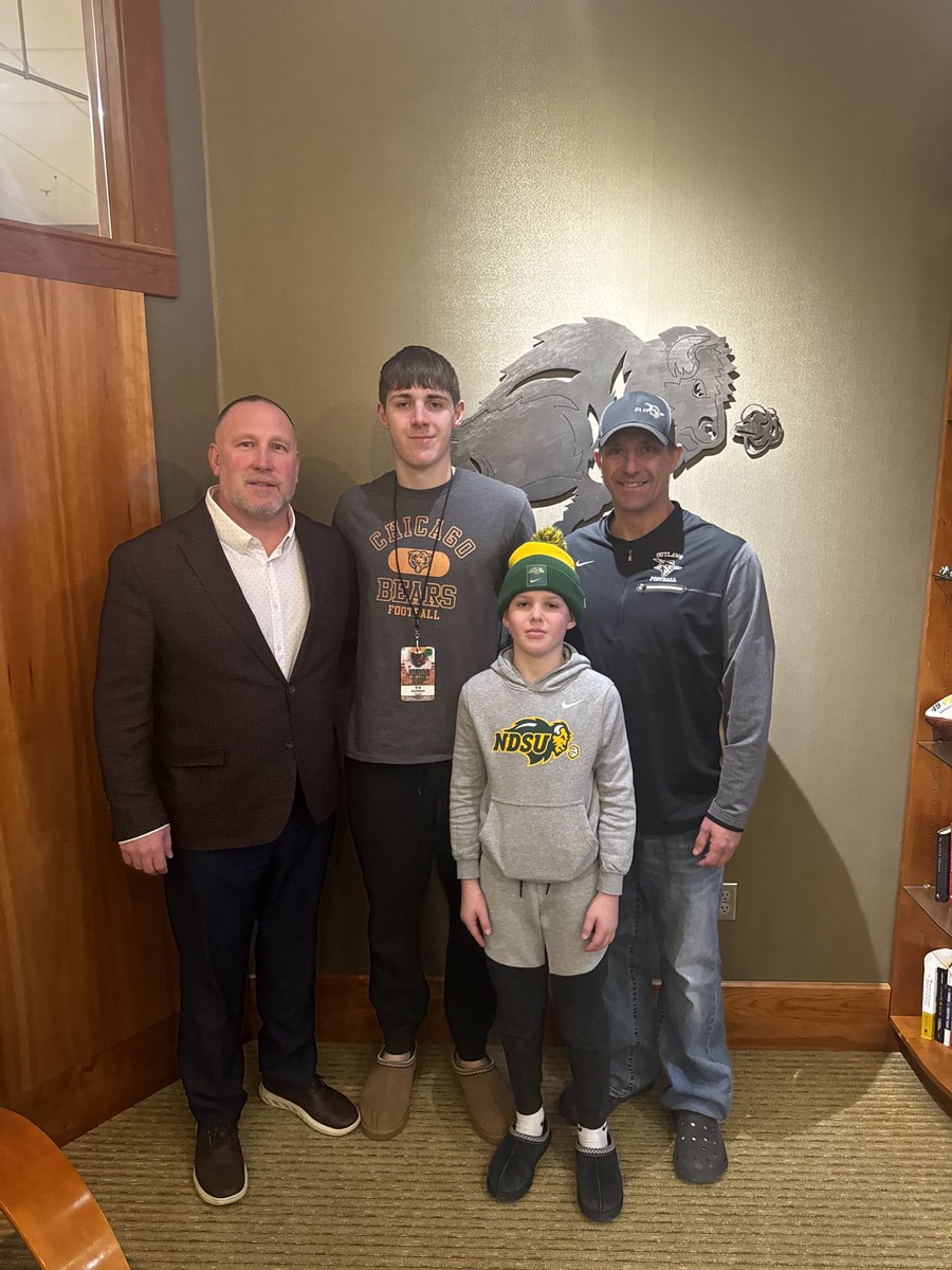 BarmanTy's tweet photo. After a great visit and talk with coach Polasek I am blessed to receive an offer from ⁦@NDSUfootball⁩ ‼️🦬#AGTG #rollherd ⁦⁦@CoachTimNDSU⁩ ⁦@CoachCrutchley⁩ ⁦@CoachSamOjuri22⁩ ⁦@MisterLilly⁩ https://t.co/ReB6Eq8FZc