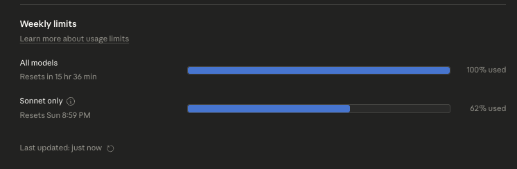 Wow I actually hit my anthropic max usage this week on the Max max plan