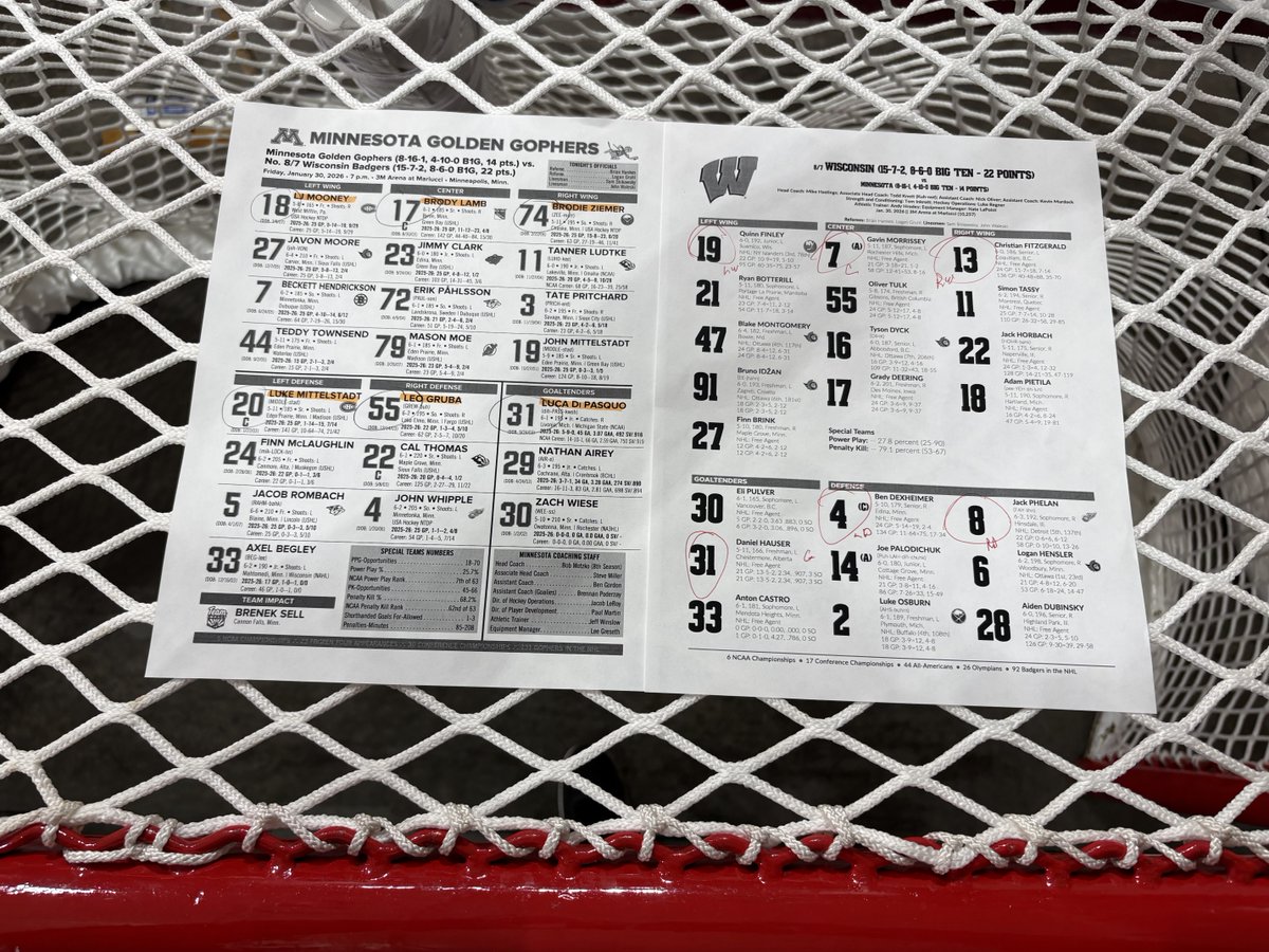 Gopher Hockey Stats 〽 tweet media