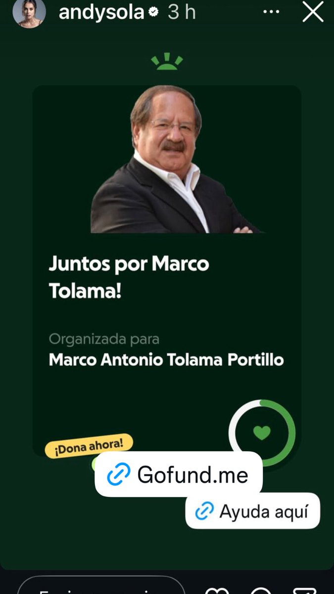 Todos con <a href="/MarcoTolama/">Marco Tolama</a> te invitamos a donar en el siguiente enlace gofund.me/a321dc699 y esperamos su pronta recuperación