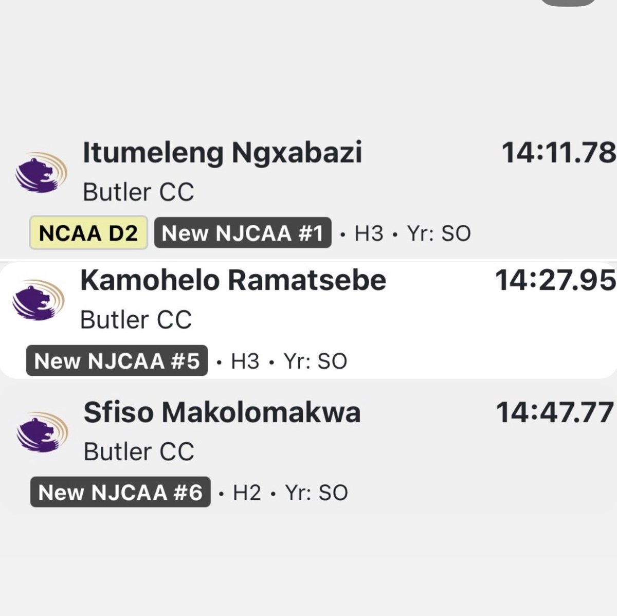 Butler XC & Track tweet media