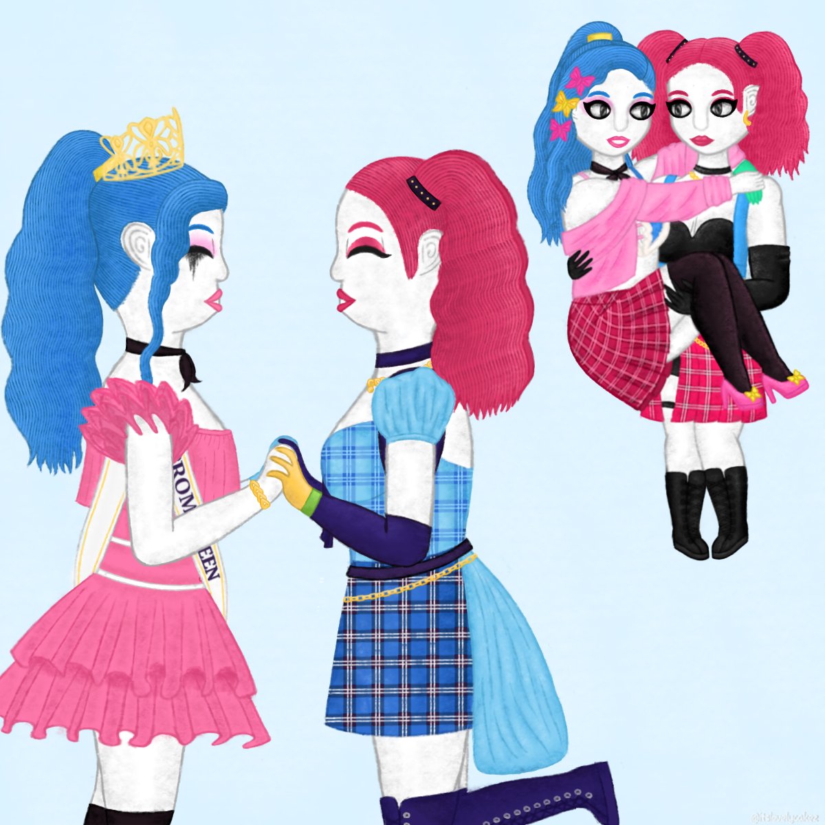 itslovelycakez's tweet photo. These two 🩷💙

#justdance #jd #jdgrace #jdari #justdancefanart #justdancefandom https://t.co/8qRjTUO7RO