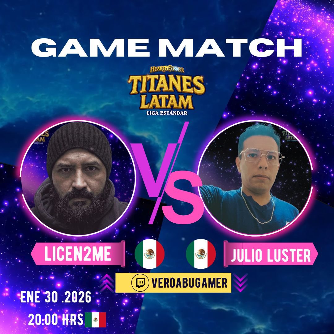 xcecyxx's tweet photo. 🔥 Jornada 2 se pone buena en Titanes LATAM 🗿⚔️
Tres series en vivo este 30 de enero (Hora Central de México)

20:00
LICEN2ME vs JULIO LUSTER
En vivo en https://t.co/7lBubi1S4Z

21:00
GARGKUS vs MARIOTRIANA
En vivo en https://t.co/SzC22yQLTu

22:00
OWLVERA vs HANDSOMEJUAN
En vivo en https://t.co/SzC22yQLTu
