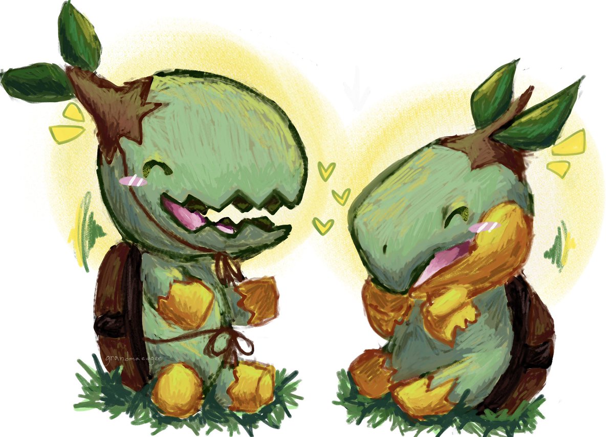 Turtwig said his lil brother! 
#trapinch 
#turtwig