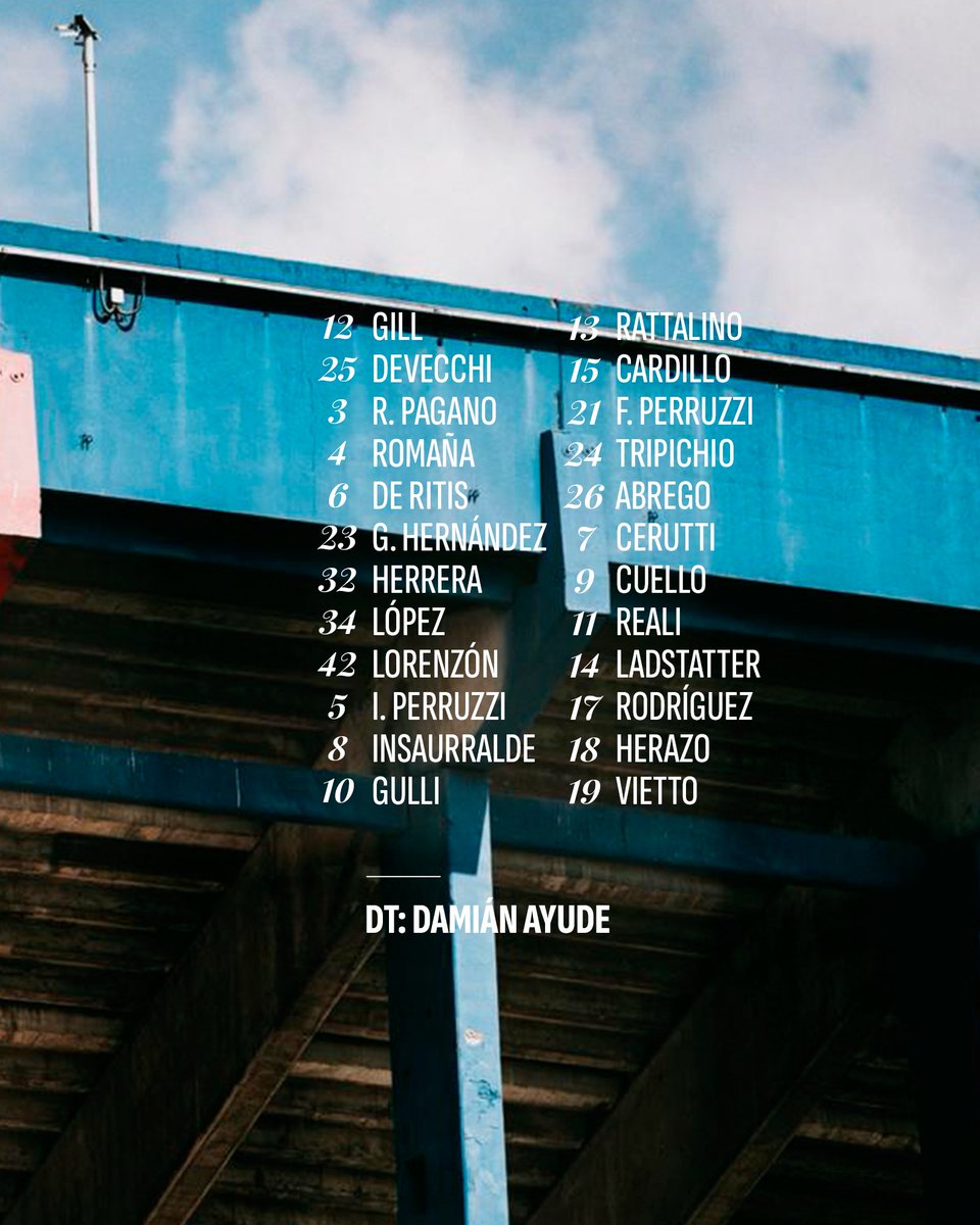 📋 Lista de convocados para enfrentar a Central Córdoba.

🏆 #TorneoMercadoLibre Apertura
📺 Seguilo en vivo por ESPN Premium
⚽ Suscribite al Pack Fútbol ➡️ packfutbol.com.ar