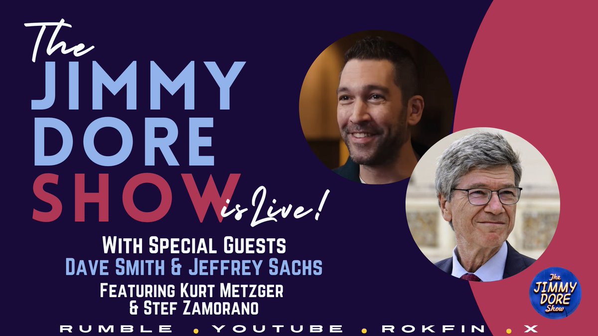 jimmy_dore's tweet image. The JIMMY DORE SHOW Is Live! NOW!

Trump Labels Cuba “Extraordinary Threat” to the US!
TikTok Competitor UpScrolled STILL Censors!

Special Guests:
Dave Smith @comicdavesmith
Jeffrey Sachs

Featuring:
Kurt Metzger @KurtMetzger
Stef Zamorano @miserablelib

Now streaming on Rumble,…