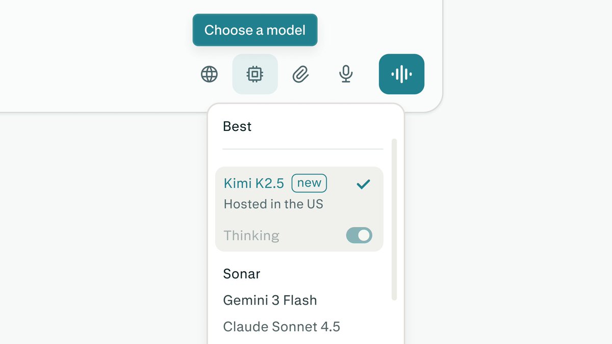 Model picker screenshot