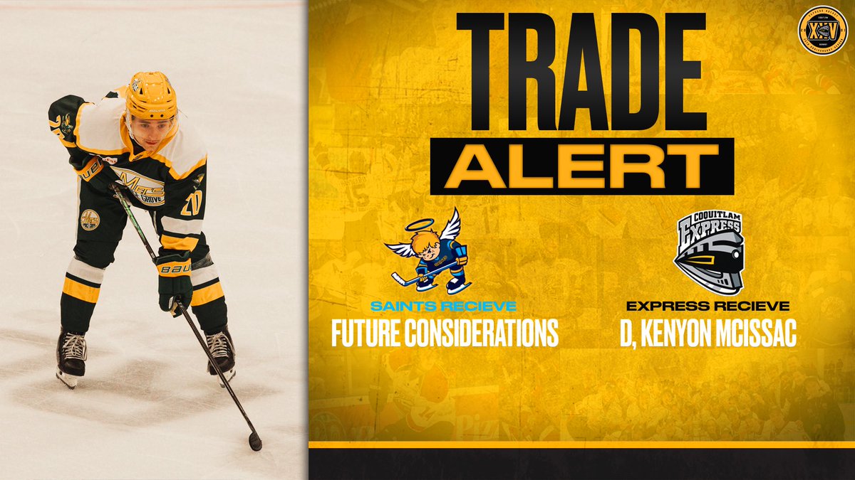 The Coquitlam Express have acquired 2006 born defenceman Kenyon McIssac from the Spruce Grove Saints, in exchange for future considerations.

“We’re really excited to acquire Kenyon because he brings a hard-nosed, no-nonsense mentality that our lineup needs,” said Tali Campbell,