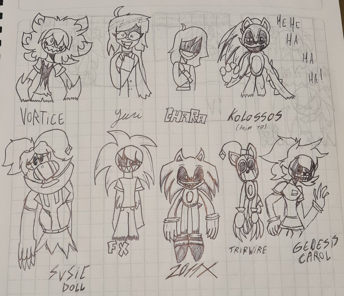 LazuliNSFWXD's tweet photo. Todos los villanos de #FelipesWorld y #FelipesLegacy y si la mayoría hacen algunas referencias a otros juegos como a los exes de outcome memories y los renders completos de los villanos y el de Arthuriah perteneciente a @YuriiNSFW 

#oc #chatacters #villanos #drawing https://t.co/pfaUJO0niV