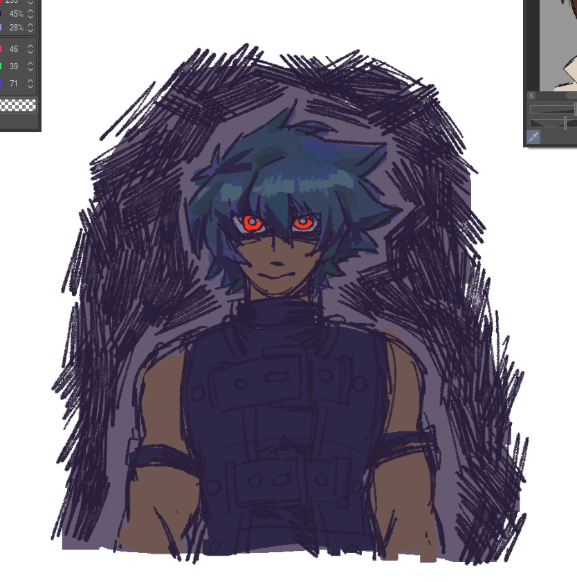 croissantism's tweet image. color experiment i got too lazy tofinish