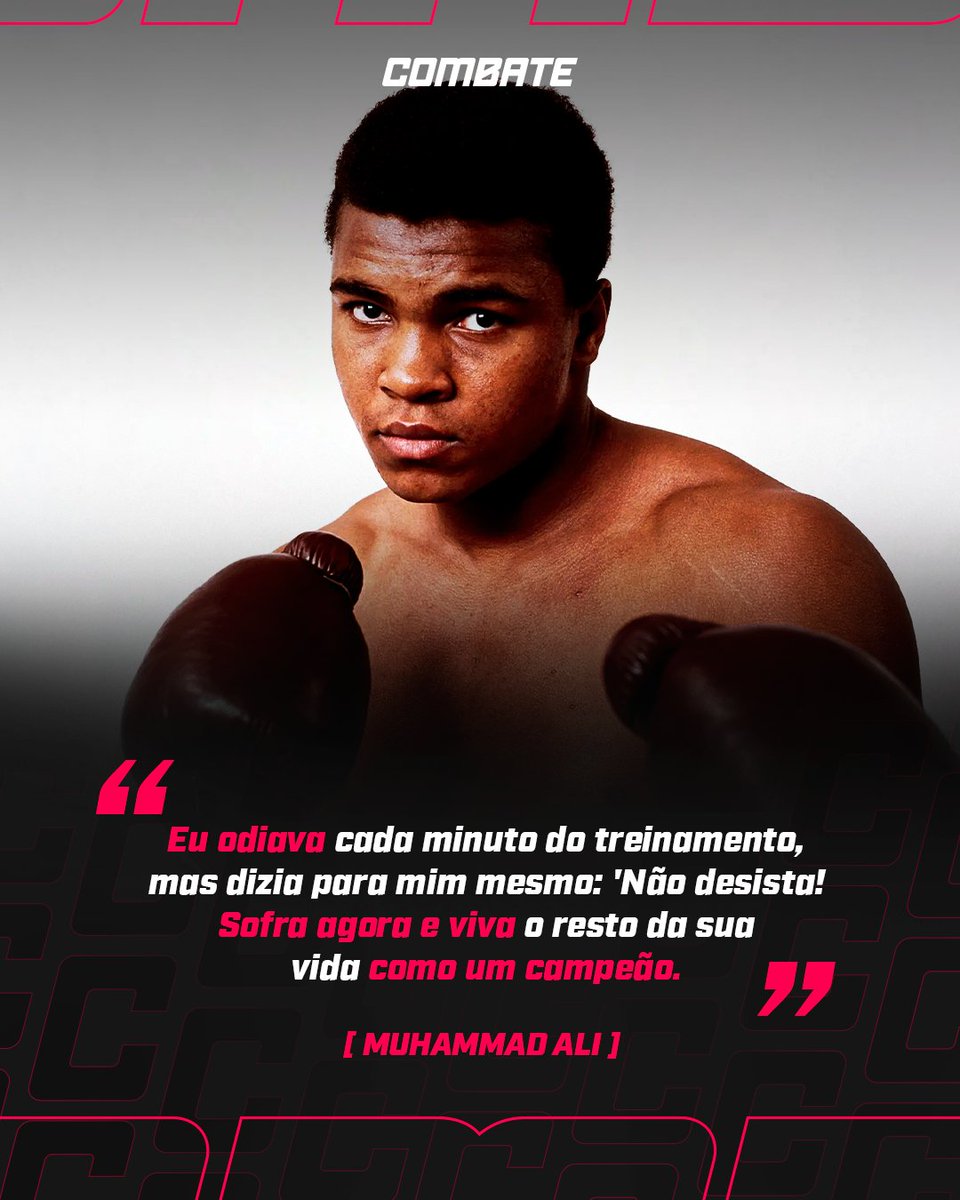 combate's tweet image. VIVA SUA HISTÓRIA

O maior de todos os tempos já dizia: o caminho para o topo é pavimentado com esforço. 🐐 Muhammad Ali nos provou que sonhos só se realizam com dedicação implacável.🏆🔥

*Contém texto alternativo.

#BoxeNoCombate #MuhammadAli #Combate