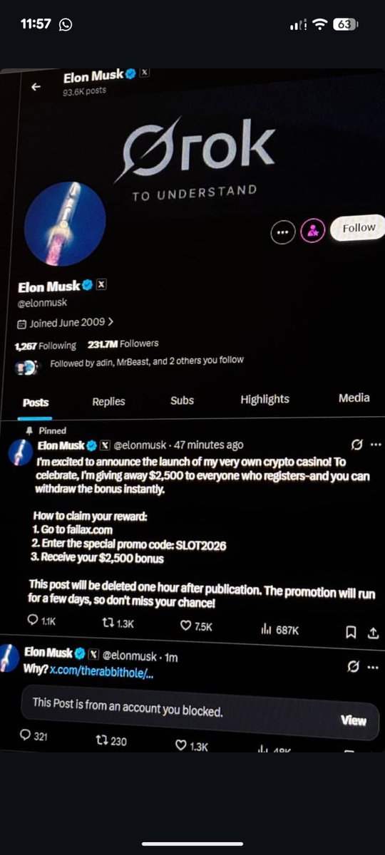 cellraomuneeb's tweet photo. @elonmusk 

For real?

My bro just sent me 😑 https://t.co/okXN1VRSYA