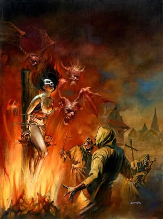 Art by Boris Vallejo.
Cover art for 'Weird Tales of the Macabre 2.'
