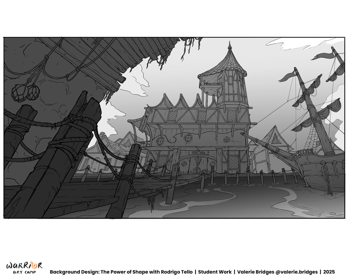warriorartcamp's tweet photo. Valerie's incredible work from Rodrigo Tello (@rtello516)’s Background Design: The Power of Shape (July 2025).

One spot is now available in Rodrigo's upcoming class starting Feb 21 (Sat). Sign up now on our website! 🥳 https://t.co/MupwCjsqZS