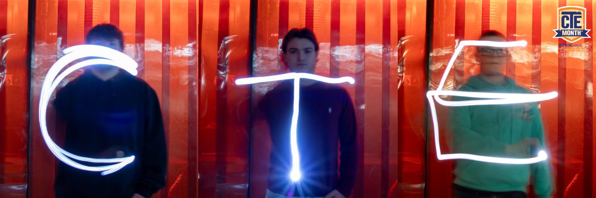 CTE Month celebrates Career and Technical Education in the month of February!

Thanks to our "light painters" who helped with this creative photography project:

C - Cayden P. from Penn Yan
T - Aldric S. from Red Jacket
E - Trevor J. from Seneca Falls

#WeAreCTENY