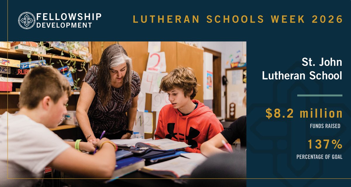 St. John Lutheran School partnered for a strategic capital campaign with FD. They not only reached but exceeded their goal. This success reflects what’s possible when a Lutheran school community comes together around Christ and its mission. Read: tinyurl.com/stjohnlutheran…