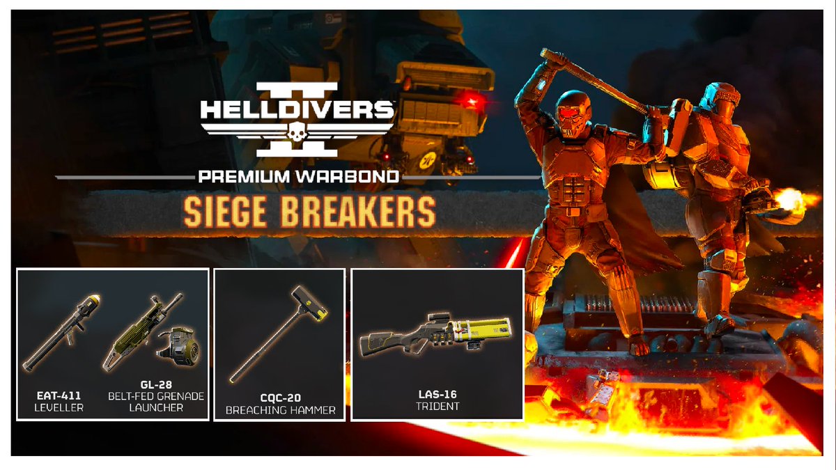 The Siege Breakers warbond looks like it going to be bring some; "interesting" new features next week? This time, it might be something more personal!
youtu.be/chgDmF_Us8U
#Helldivers2 #HellDivers