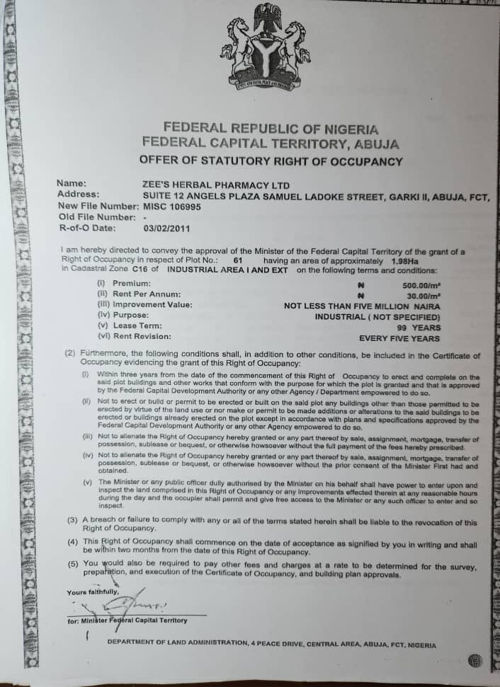 bimjud's tweet photo. 1.98 Hectares of land .

C of O (available)

3.5 bn 

Idu industrial layout, Abuja . https://t.co/GVRPPqYsGh