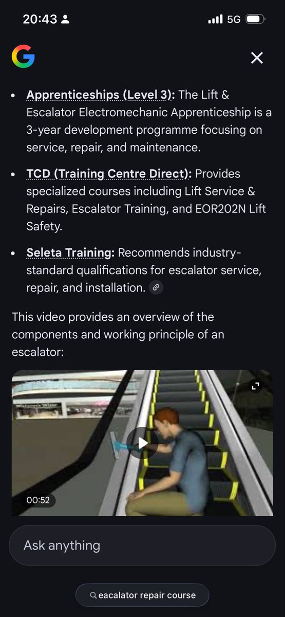 _seanmiller's tweet photo. @ReissOmari @ichoosemag Takes 3 years to qualify to be an escalator engineer. 🤯 https://t.co/SvMBj13Lj5