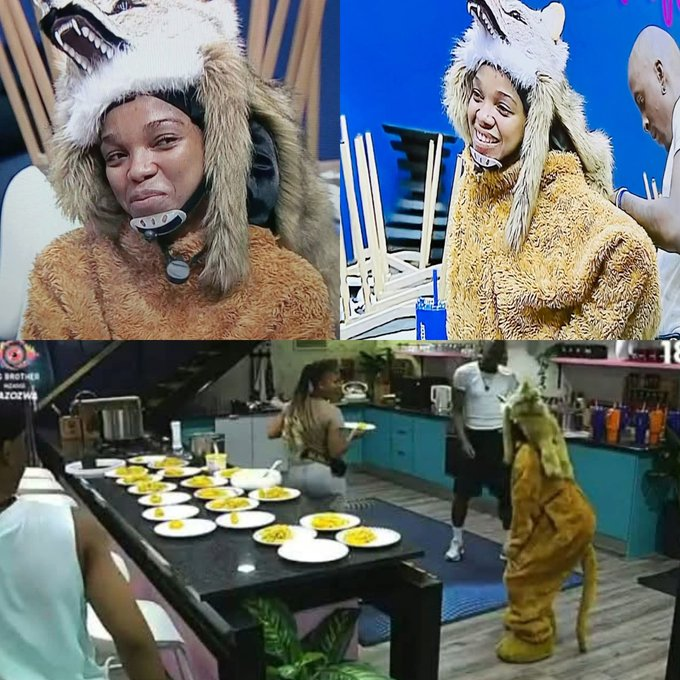 #BBMzansiS6 everyday there is something to talk about her😂😂😂😂😂😂i love Thandeka🤣😍