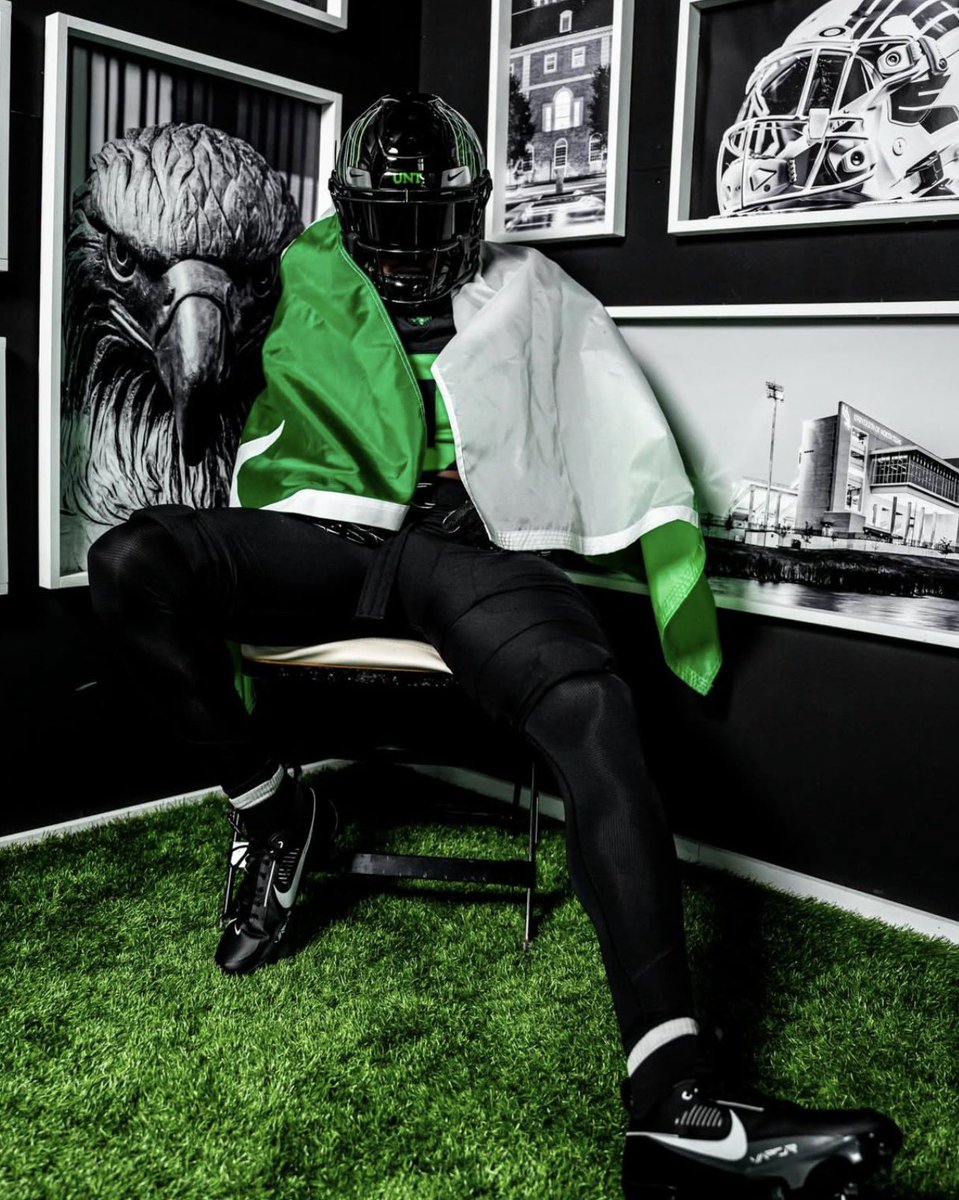#AGTG After a great call with <a href="/CoachPeveto/">Bradley Dale Peveto</a> I’m blessed to receive an offer from <a href="/MeanGreenFB/">UNT Football</a> #GMG🦅💚🤍
<a href="/RWhiteOSU/">Reggie White</a> <a href="/CoachKRHarrison/">Coach Harrison, M.Ed.</a> <a href="/samspiegs/">Sam Spiegelman</a> <a href="/TFloss32/">Todd Glawson</a> <a href="/dodie4nic/">James Harper</a> <a href="/247recruiting/">247Sports Recruiting</a> <a href="/Rivals/">Rivals</a> <a href="/On3/">On3</a> <a href="/Perroni247/">Brian Perroni</a> <a href="/SC_BulldogFB/">Summer Creek Football</a>