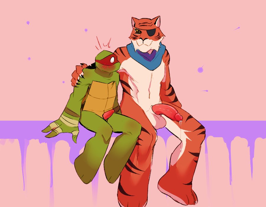 I wanted to draw something different 
#tmnt2012 #tmnt #fanart #furry #yaoi #tigerclaw #tmntraph