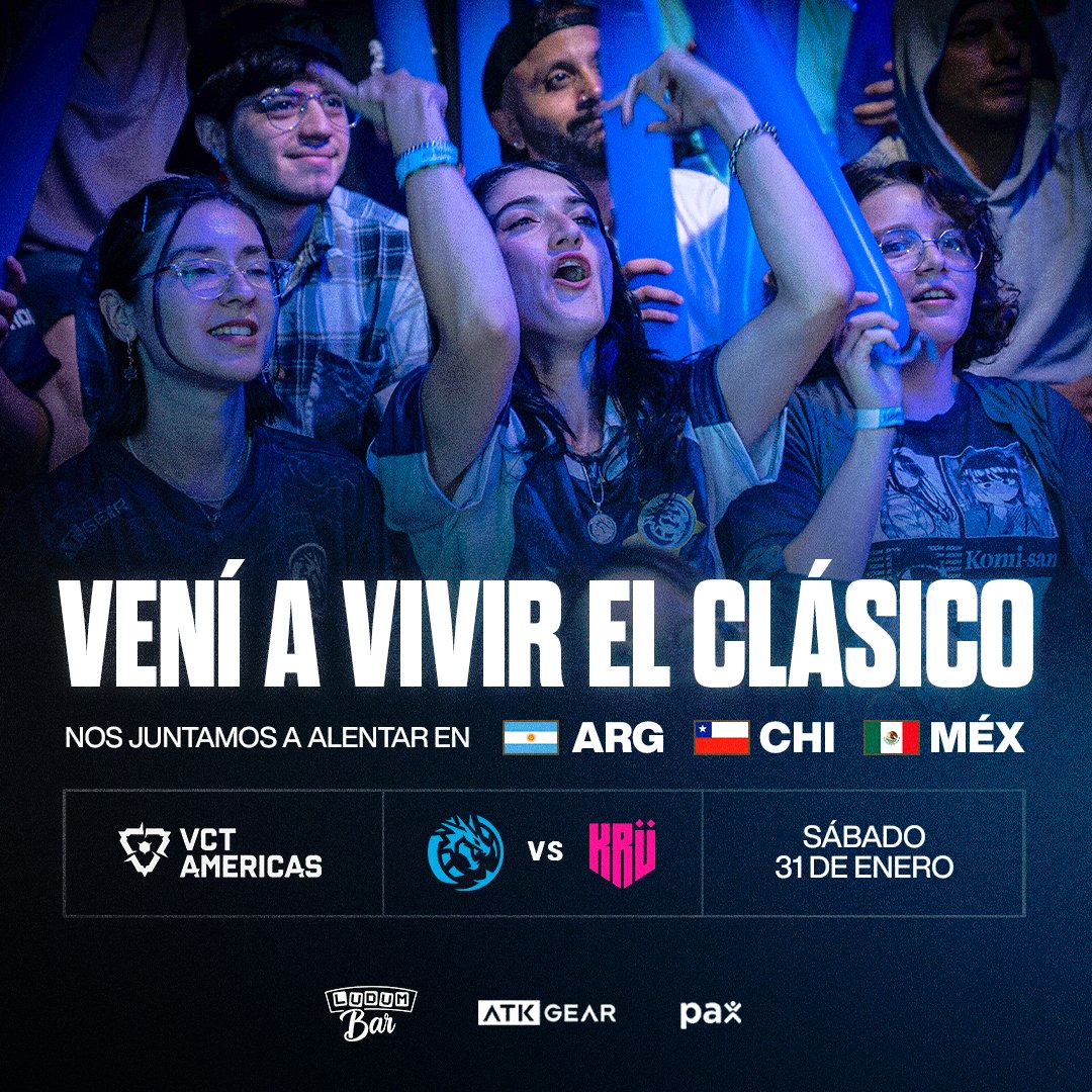 🗣️ LA COMUNIDAD ALIENTA PARA EL CLÁSICO 

Vení a vivir el clásico de #VCTAmericas en Argentina, Chile y México.

Para asistir inscribite en:

📄 forms.gle/RwTGqzZ96tzyh1…