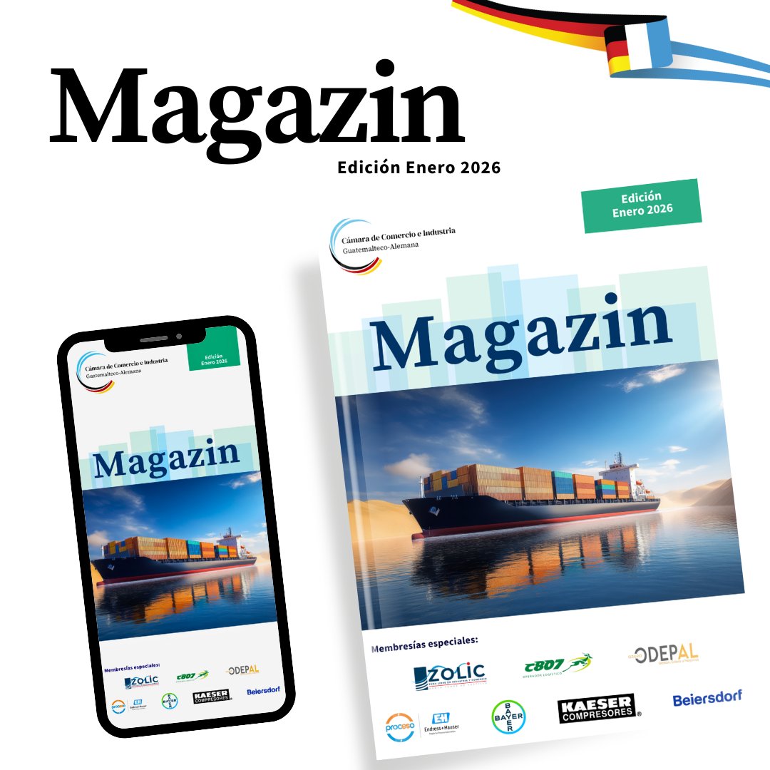 🌟 ¡Ya está disponible nuestra revista digital Magazin edición enero 2026!

Léela completa en el siguiente enlace: mcusercontent.com/170d0f6aba227d…

#revista #revistadigital #enero #alemania #guatemala #camaraalemana
