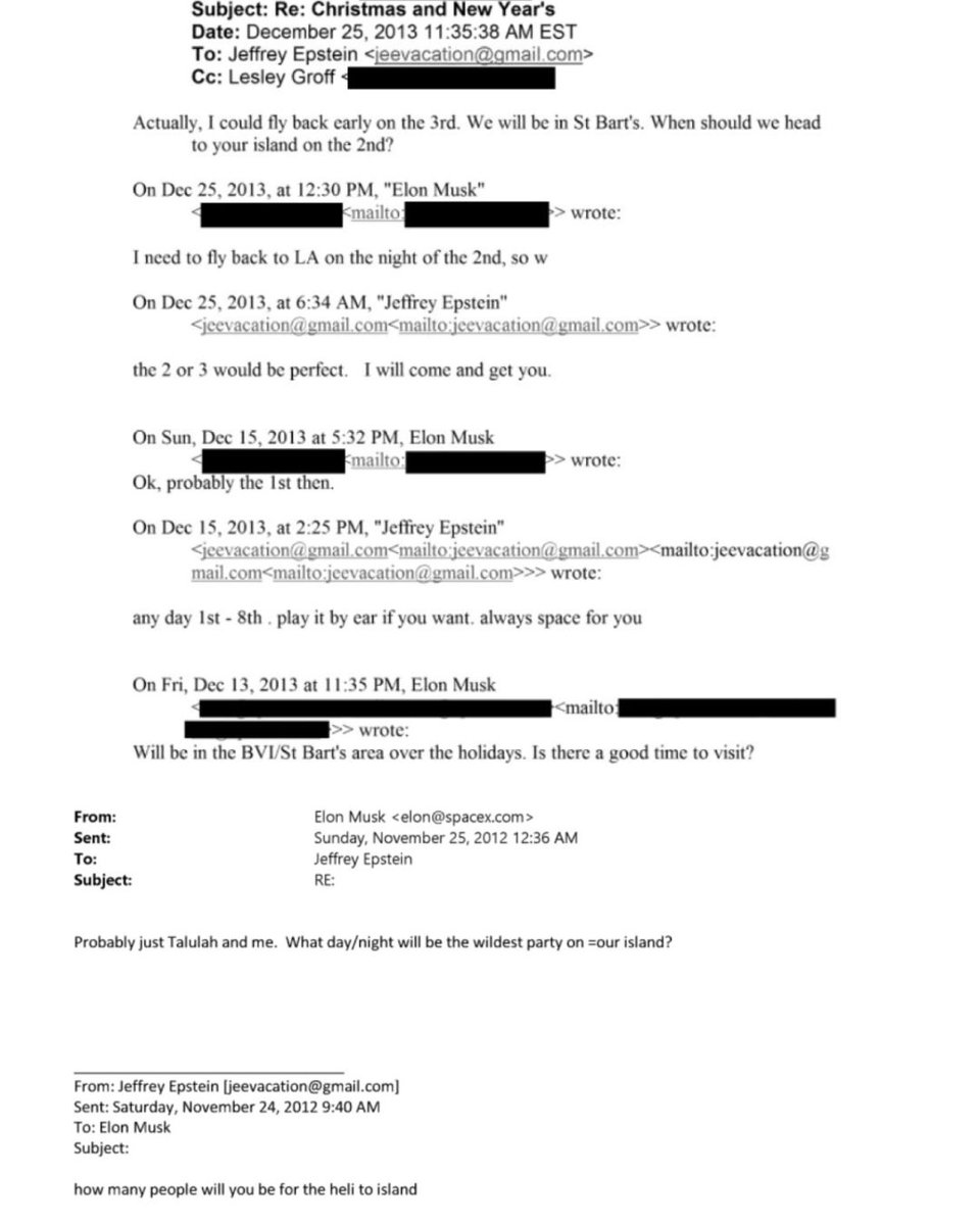 prem_thakker's tweet image. Last year, Elon Musk said Jeffrey Epstein tried to get him to go to his island but he "REFUSED."

New emails show Elon Musk actively asking Epstein "what day/night will be the wildest party on =our island?"

And the next year, Musk asked again if there was a "good time to visit."
